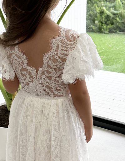 Anya in Ivory White ~ Party or Flower Girl Dress