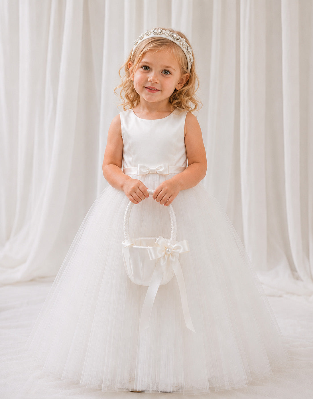 Selena in Ivory White - Flower Girl or Ceremonial Dress