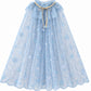 Snowflake Cape in Powder Blue ~ with a Pink Satin Drawstring Bag