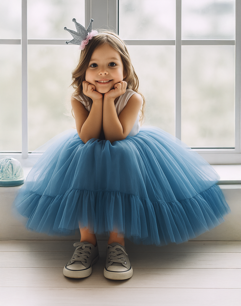 Starlight Whisper Tutu in Dusty Blue