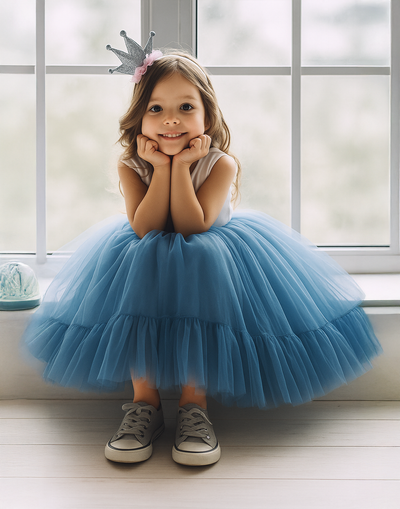 Starlight Whisper Tutu in Dusty Blue
