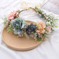 Arabella Flower Crown + Pink Satin Drawstring Bag- Ages 6 + upwards.