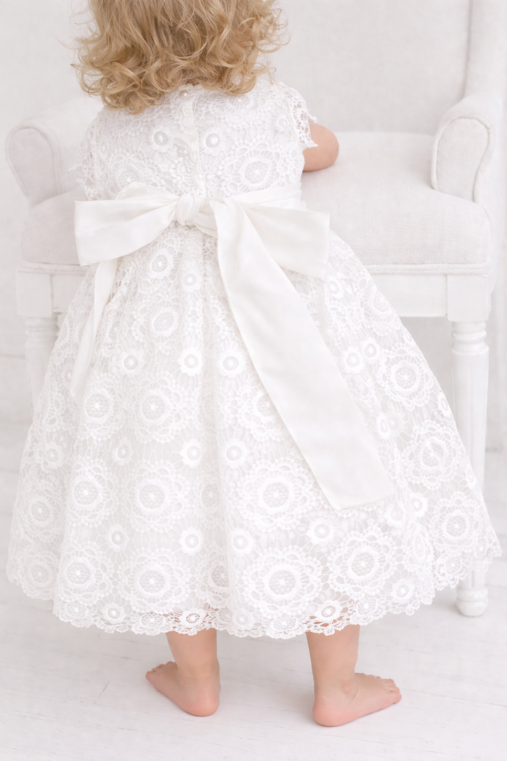 Vivian - Baptism Christening Gown with Bonnet