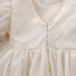 Adele in Antique Cream Flower Girl Dress
