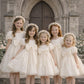 Adele in Antique Cream Flower Girl Dress