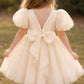 Adele in Antique Cream Flower Girl Dress