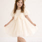 Adele in Antique Cream Flower Girl Dress