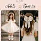 Adele in Antique Cream Flower Girl Dress