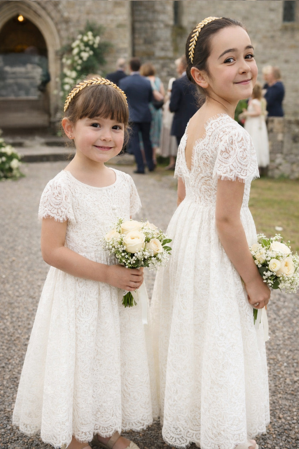 Aluna in Ivory White ~  Flower Girl /Party Dress