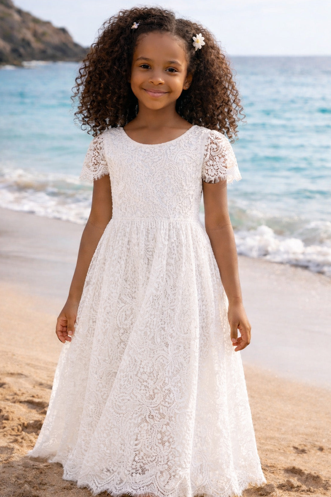 Aluna in Ivory White ~  Flower Girl /Party Dress