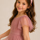 Amore Pink Headband in a Pink Satin Drawstring Bag.