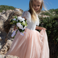 Anastasia in Blush/Apricot ~ Party or Flower Girl Dress
