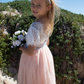 Anastasia in Blush/Apricot ~ Party or Flower Girl Dress