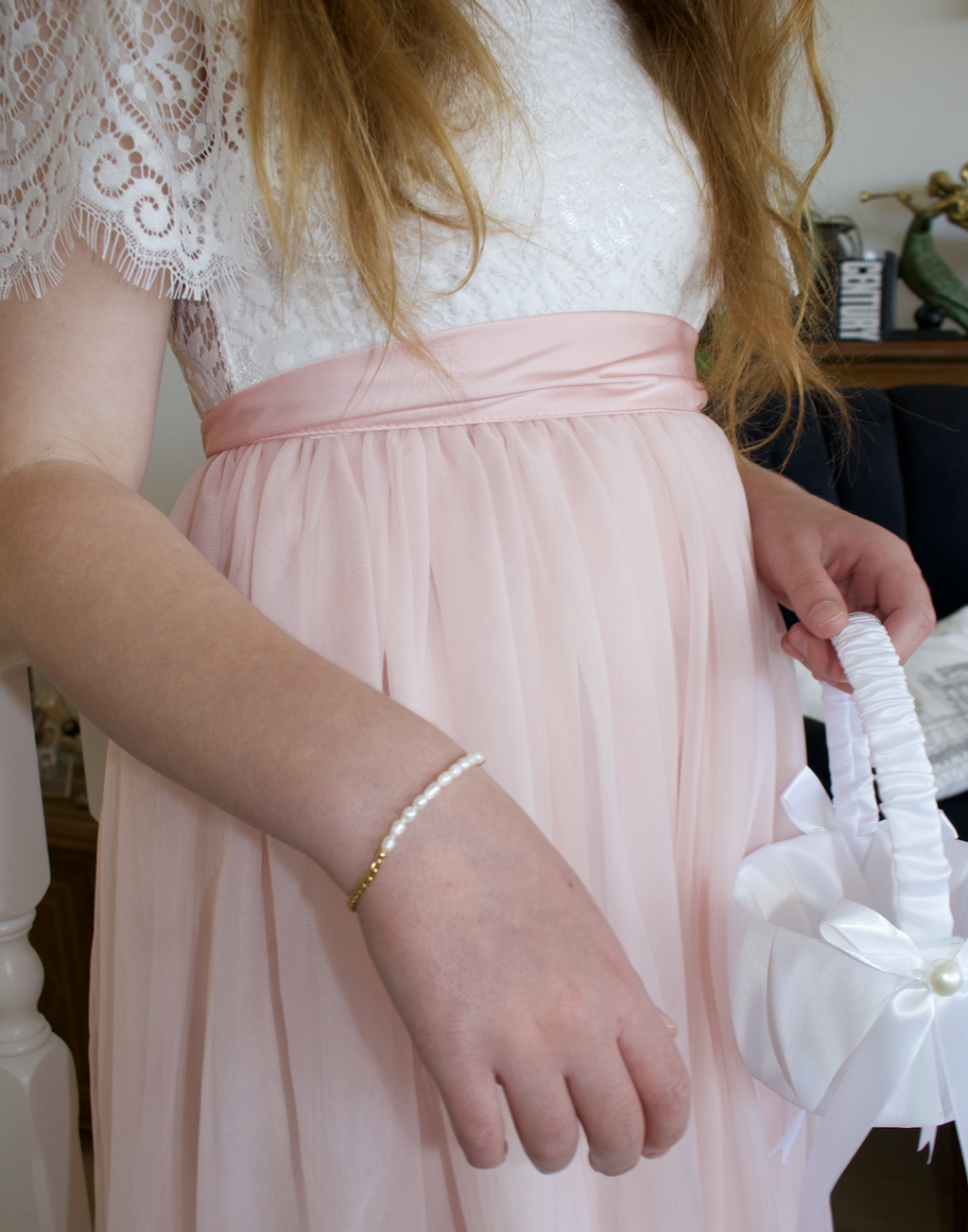 Satin Sash in Ballet Pink- Flower Girls
