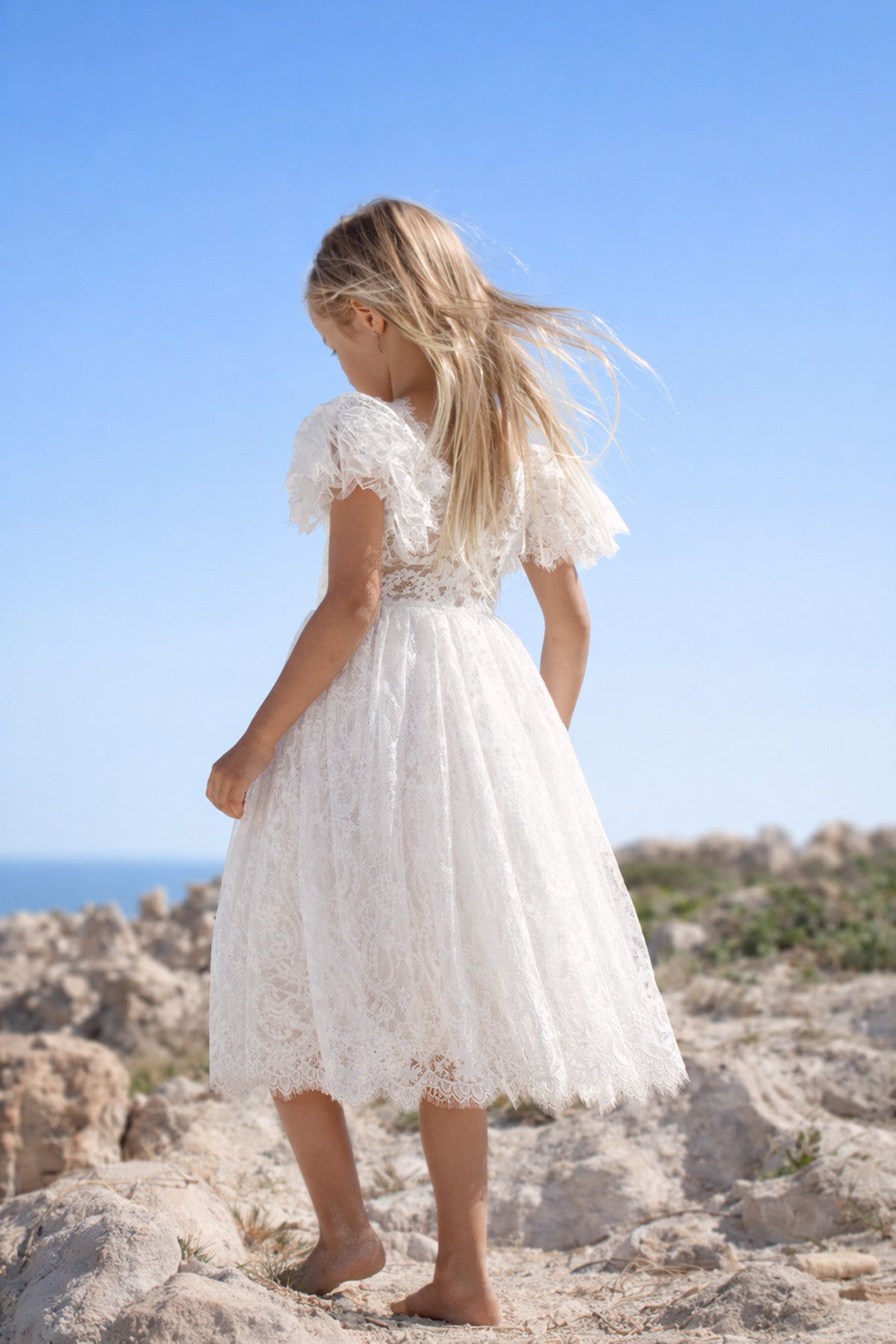 Anya in Ivory White ~ Party or Flower Girl Dress