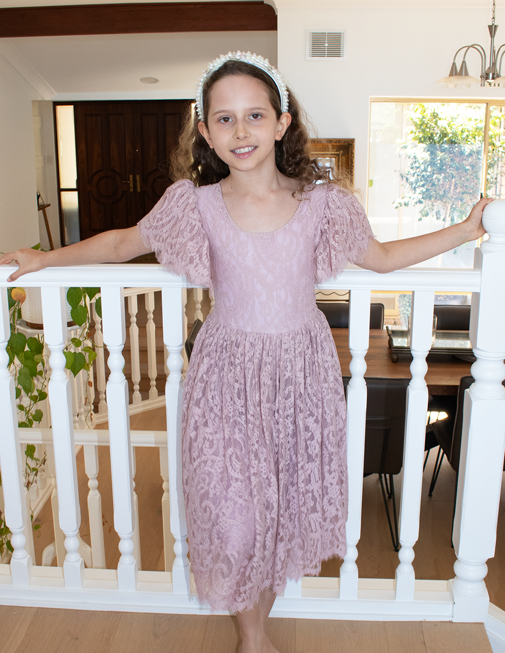 Anya in Dusty Rose ~ Party or Flower Girl Dress