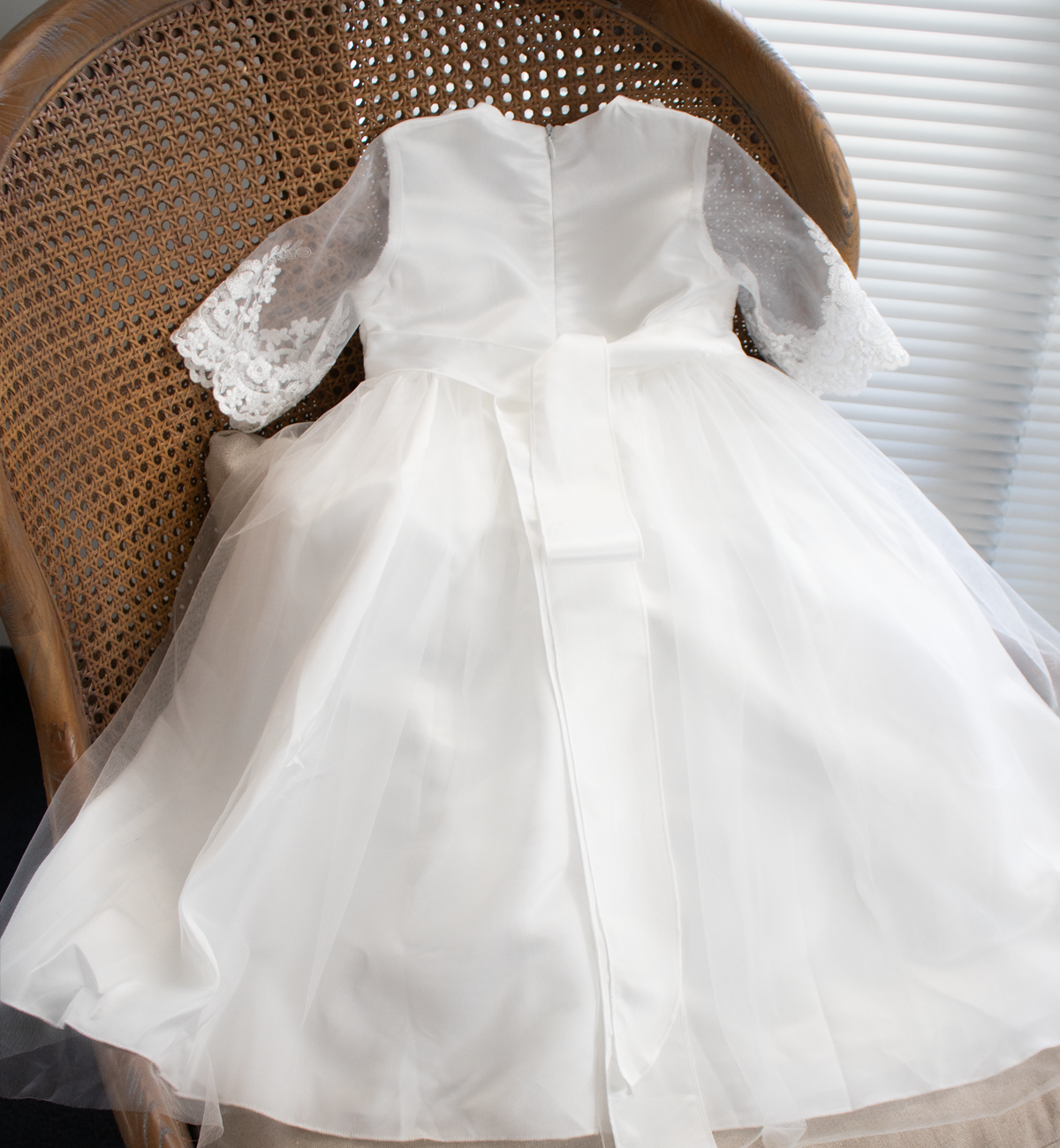 Celeste - White Communion on Flower Girl Dress