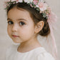 Aspen Flower Crown + Pink Satin Drawstring Bag Ages 2+ upwards