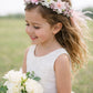 Aspen Flower Crown + Pink Satin Drawstring Bag Ages 2+ upwards
