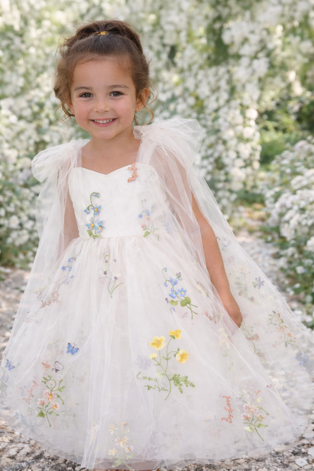 Athena ~  Ivory White Party or Flower Girl Dress