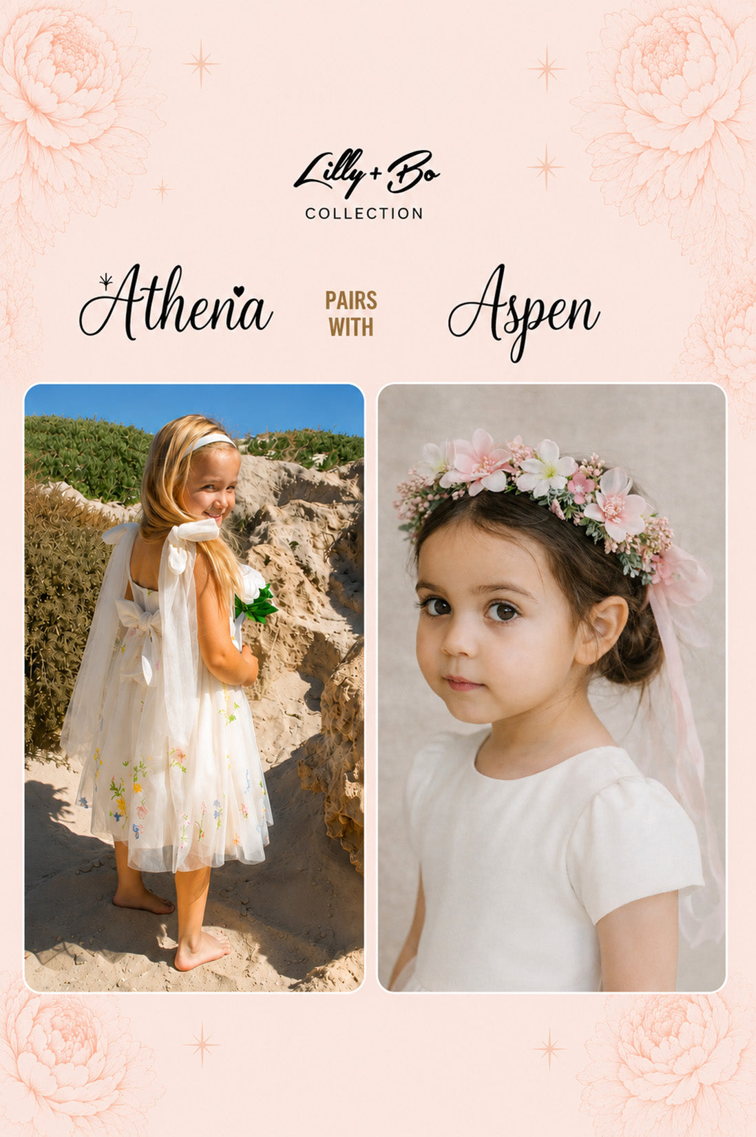 Athena ~  Ivory White Party or Flower Girl Dress