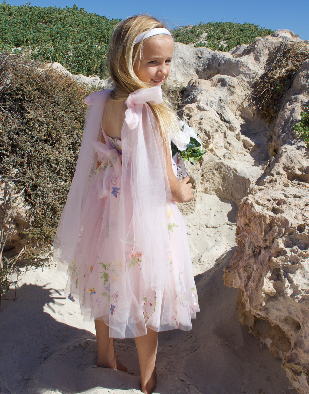 Athena ~ Blush Pink Party or Flower Girl Dress