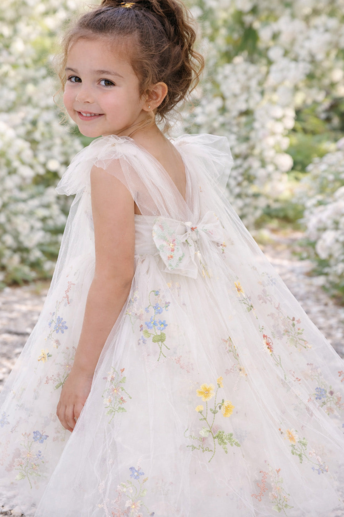 Athena ~  Ivory White Party or Flower Girl Dress