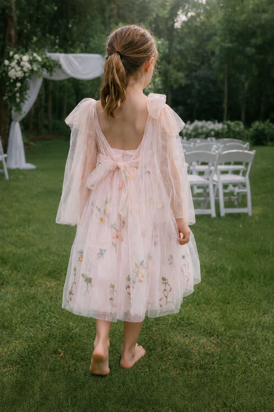 Athena ~ Blush Pink Party or Flower Girl Dress