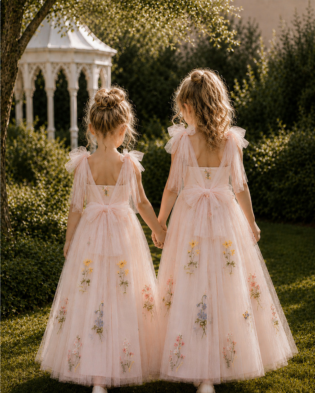 Athena Full Length ~ Blush Pink Party or Flower Girl Dress