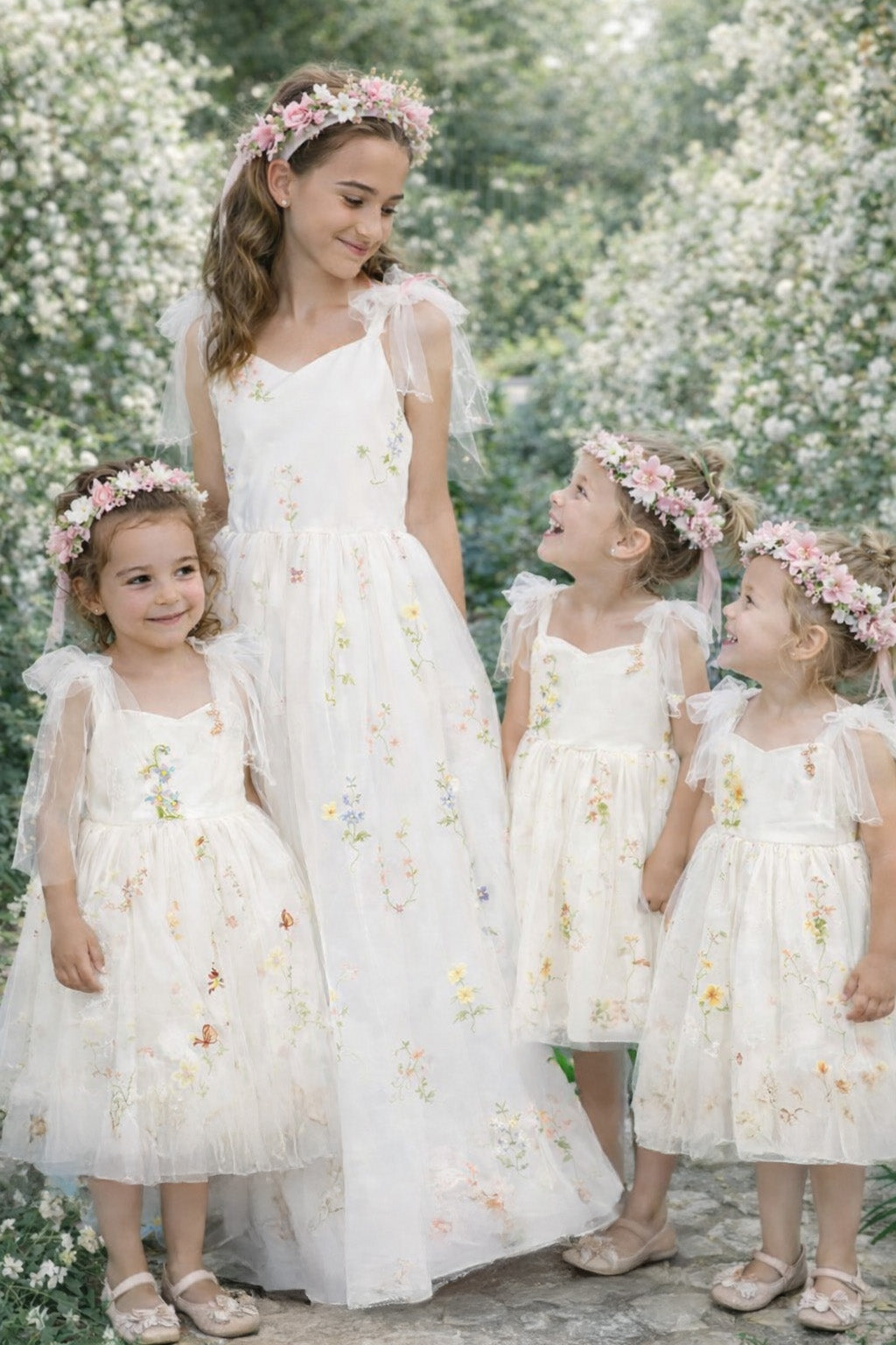 Athena Full Length ~ Ivory White Party or Flower Girl Dress