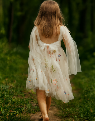 Athena ~  Ivory White Party or Flower Girl Dress