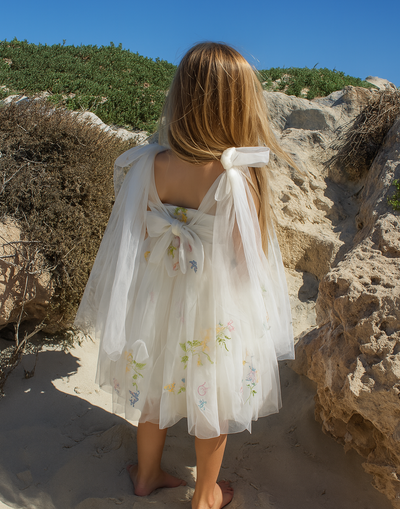 Athena ~  Ivory White Party or Flower Girl Dress