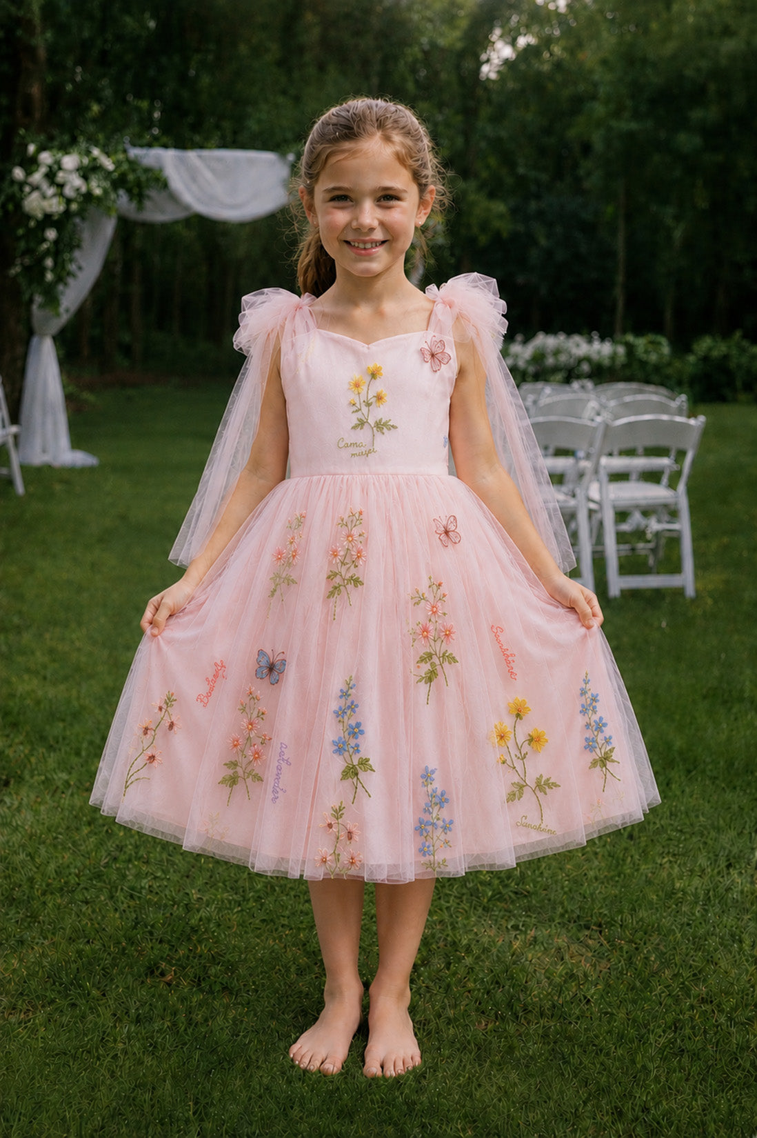 Athena ~ Blush Pink Party or Flower Girl Dress