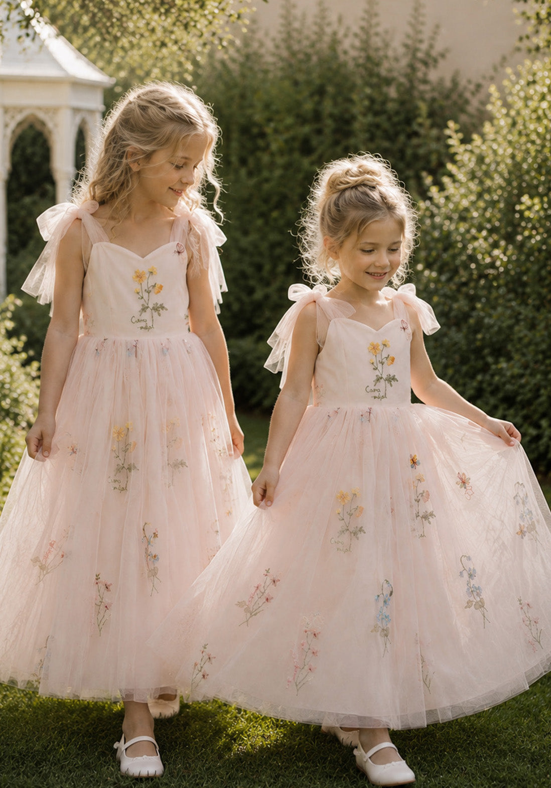 Athena Full Length ~ Blush Pink Party or Flower Girl Dress
