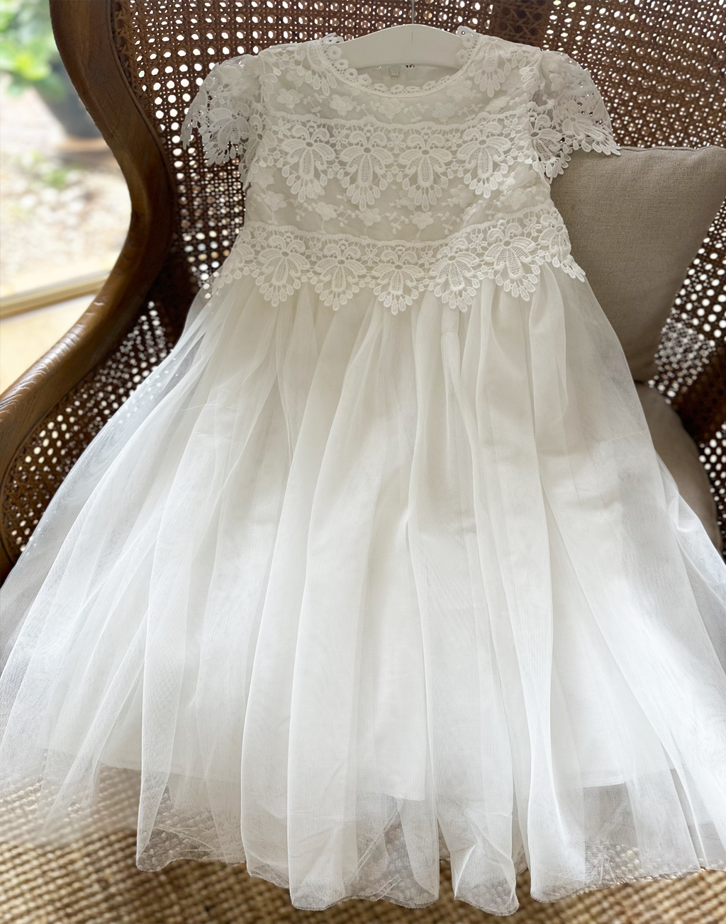 Audrey in Ivory White ~ Party or Flower Girl Dress