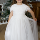 Audrey in Ivory White ~ Party or Flower Girl Dress