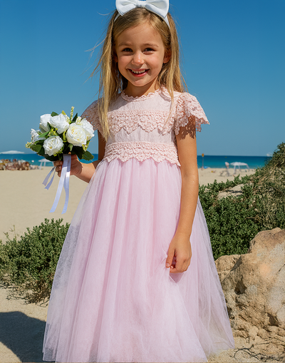 Audrey in Pink ~ Party or Flower Girl Dress