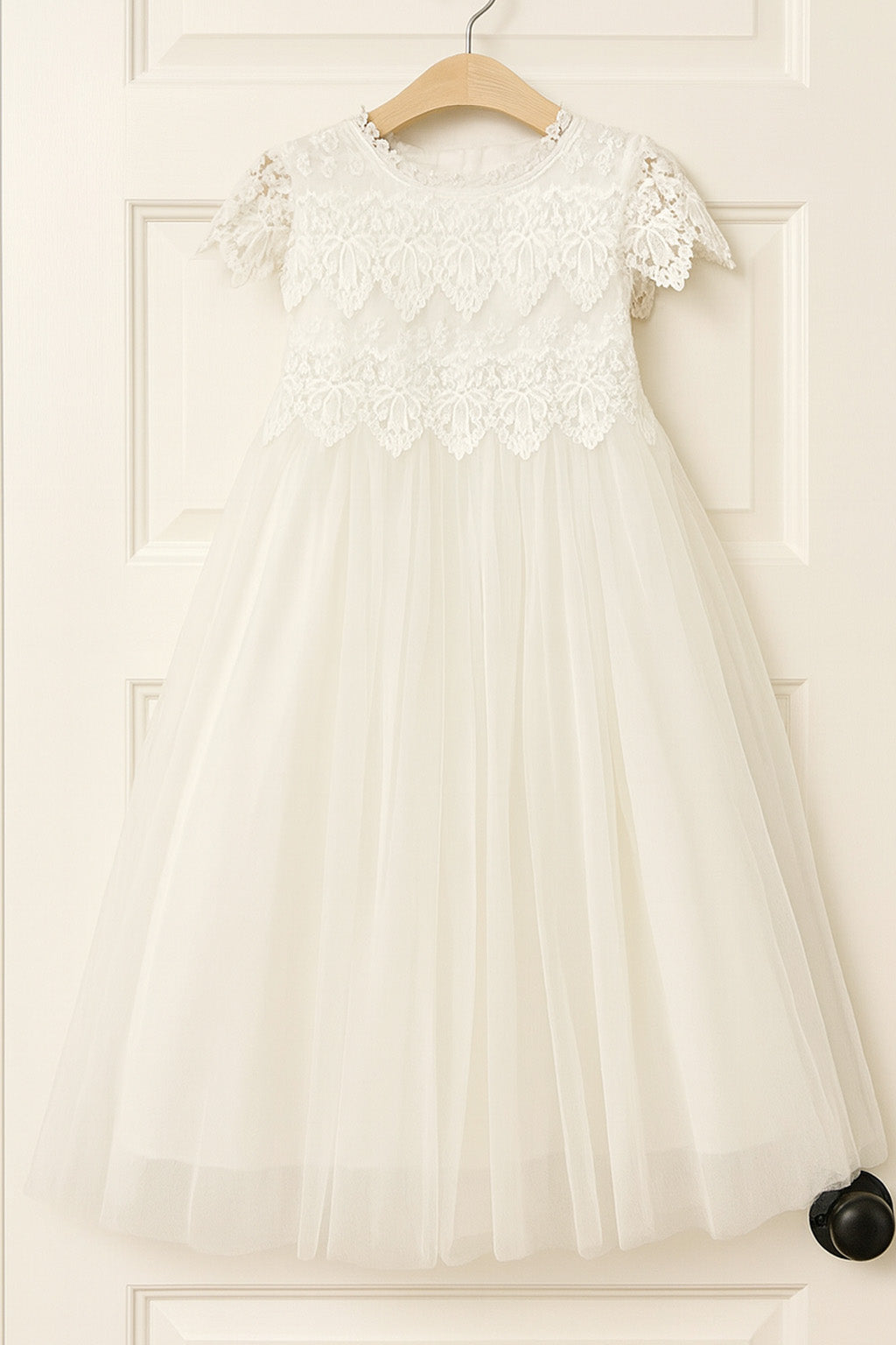 Audrey in Ivory White ~ Party or Flower Girl Dress