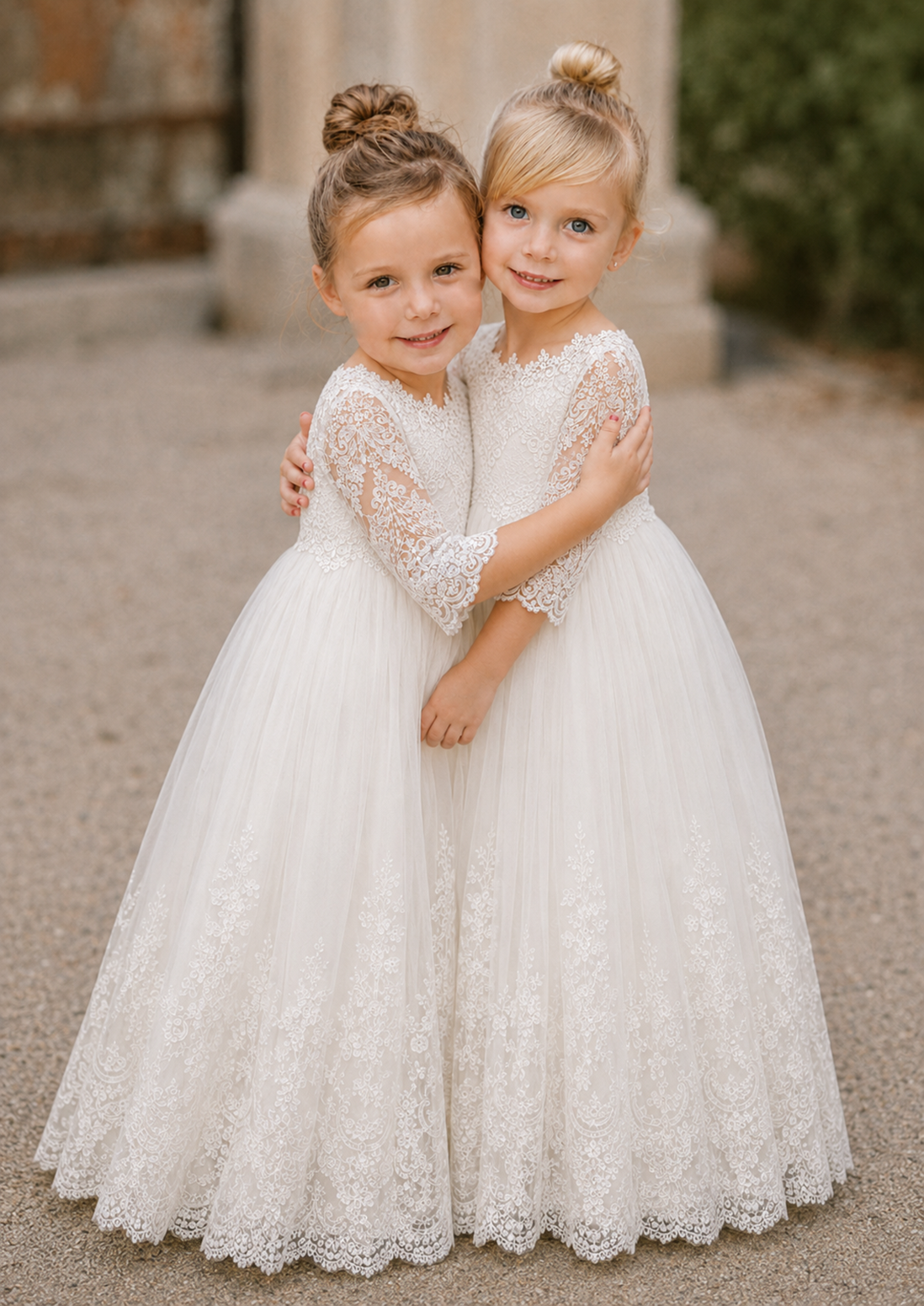 Ayla Ivory White ~ Party or Flower Girl Dress