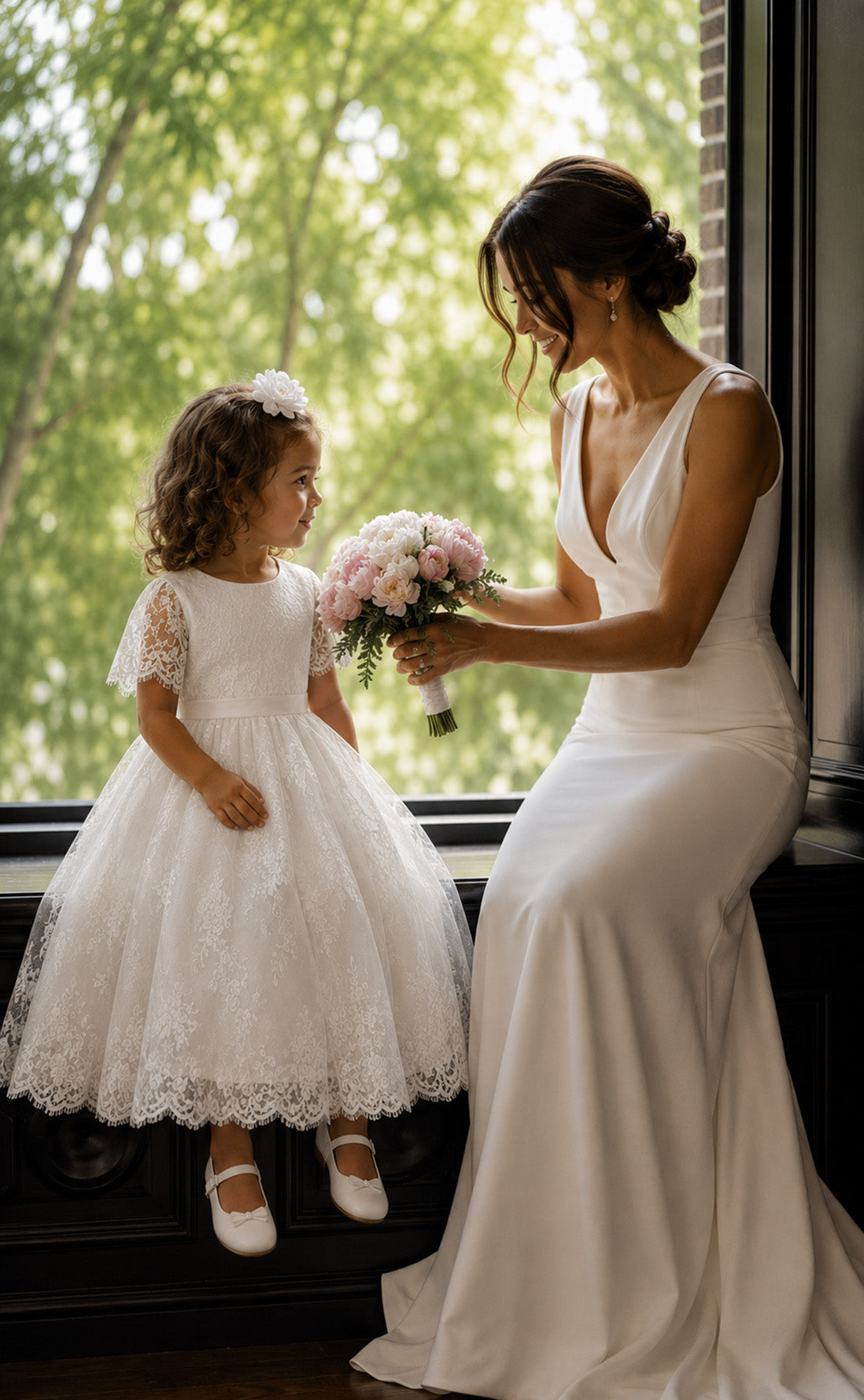 Bella Ivory White - Flower Girl or Ceremonial Dress