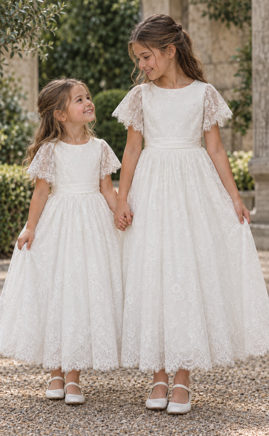 Bella Ivory White - Flower Girl or Ceremonial Dress
