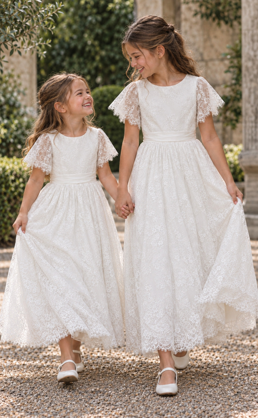 Bella Ivory White - Flower Girl or Ceremonial Dress