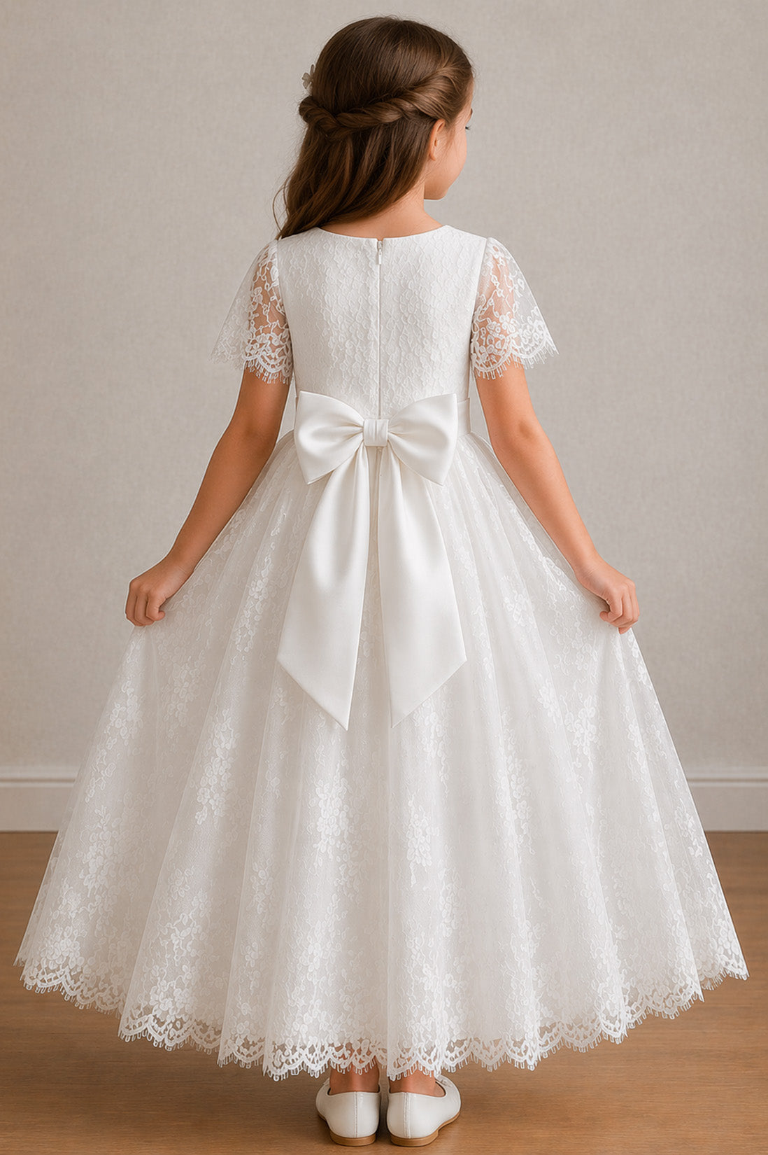 Bella Ivory White - Flower Girl or Ceremonial Dress
