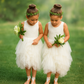 Bess in Ivory White Luxurious Tulle Flower Girl | Party Dress