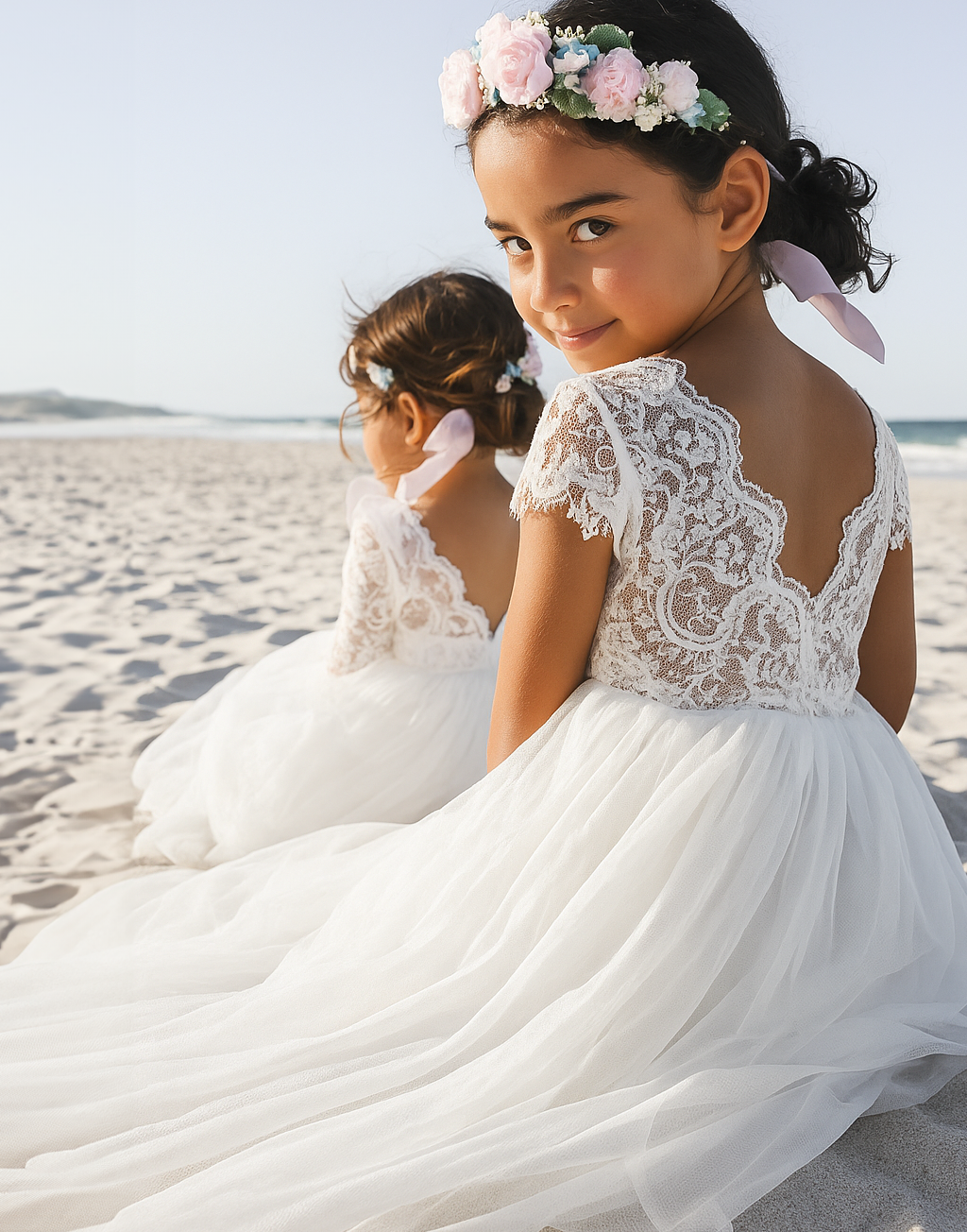 Blossom in Ivory White ~ Flower Girl or Party Girl Dress