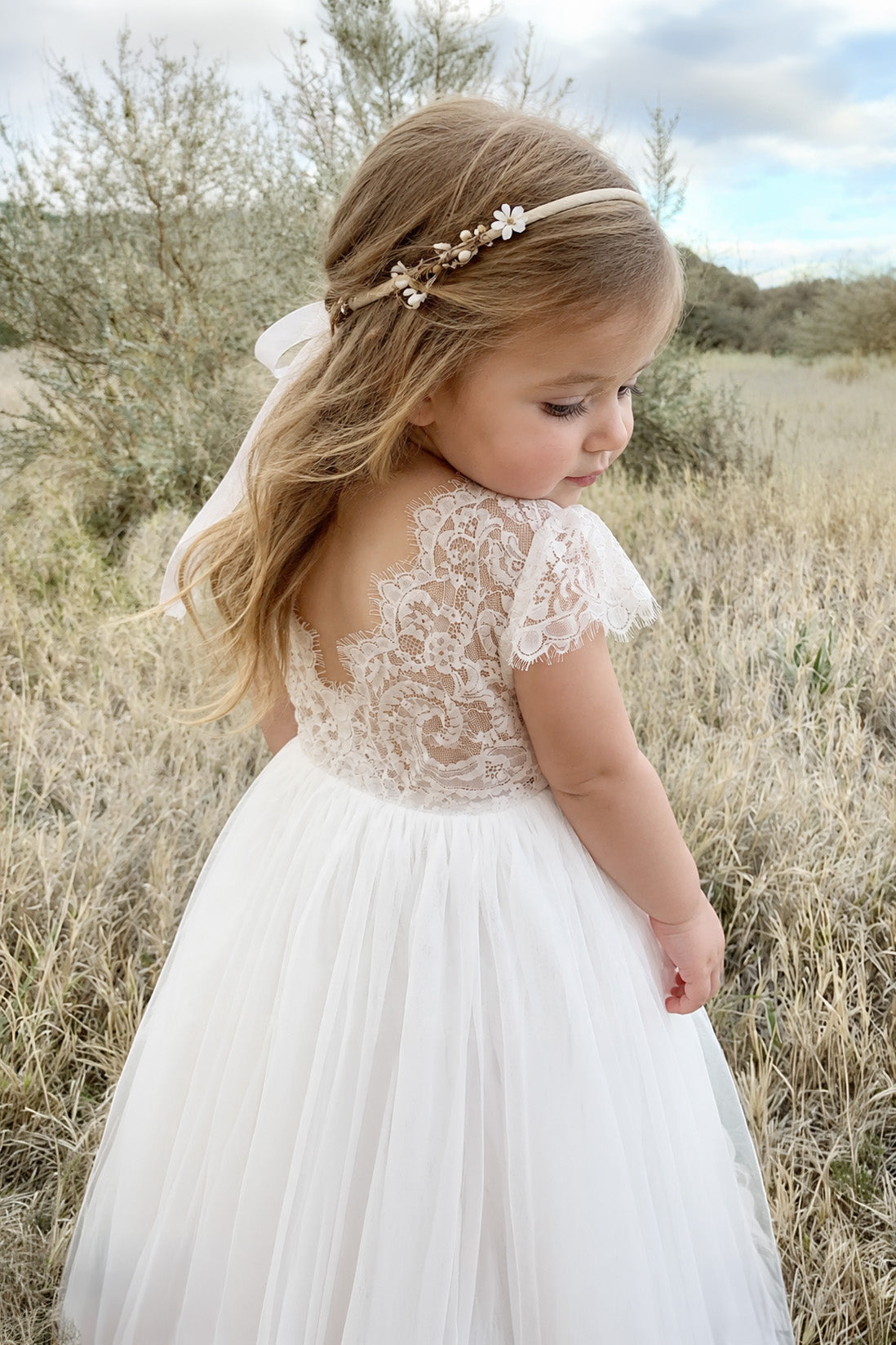 Blossom in Ivory White ~ Flower Girl or Party Girl Dress