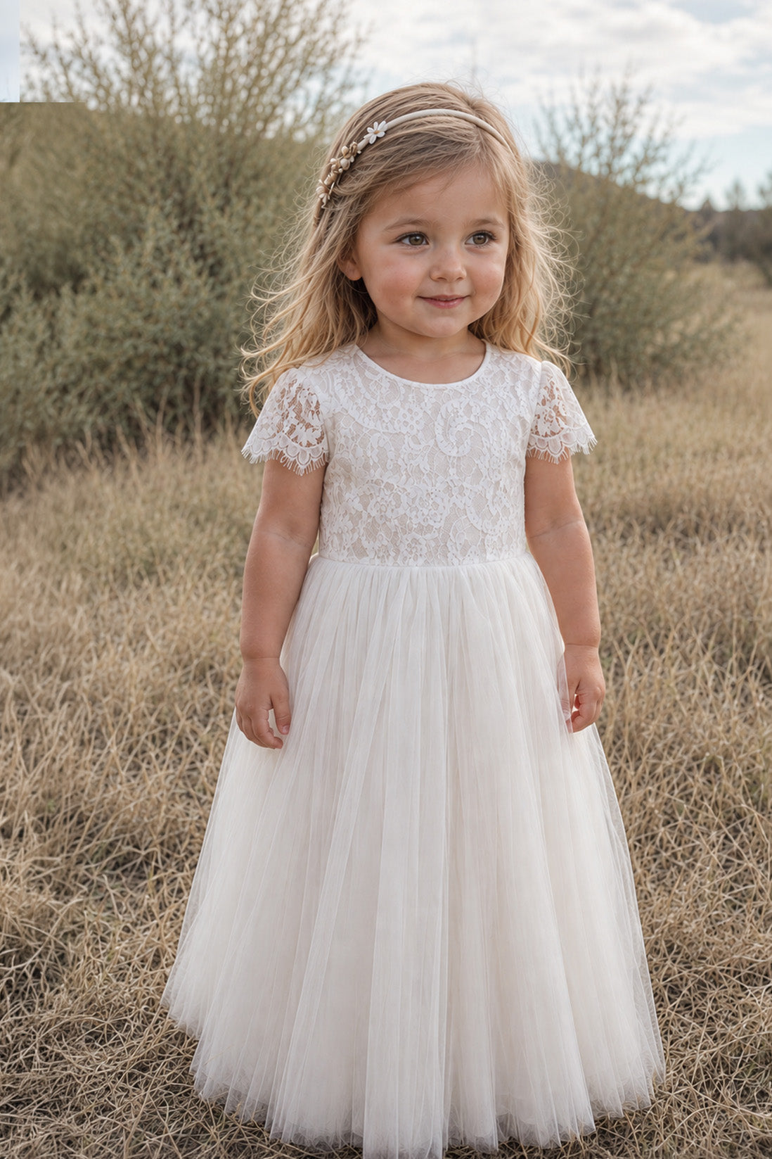 Blossom in Ivory White ~ Flower Girl or Party Girl Dress