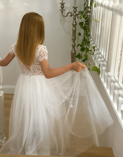 Blossom in Ivory White ~ Flower Girl or Party Girl Dress