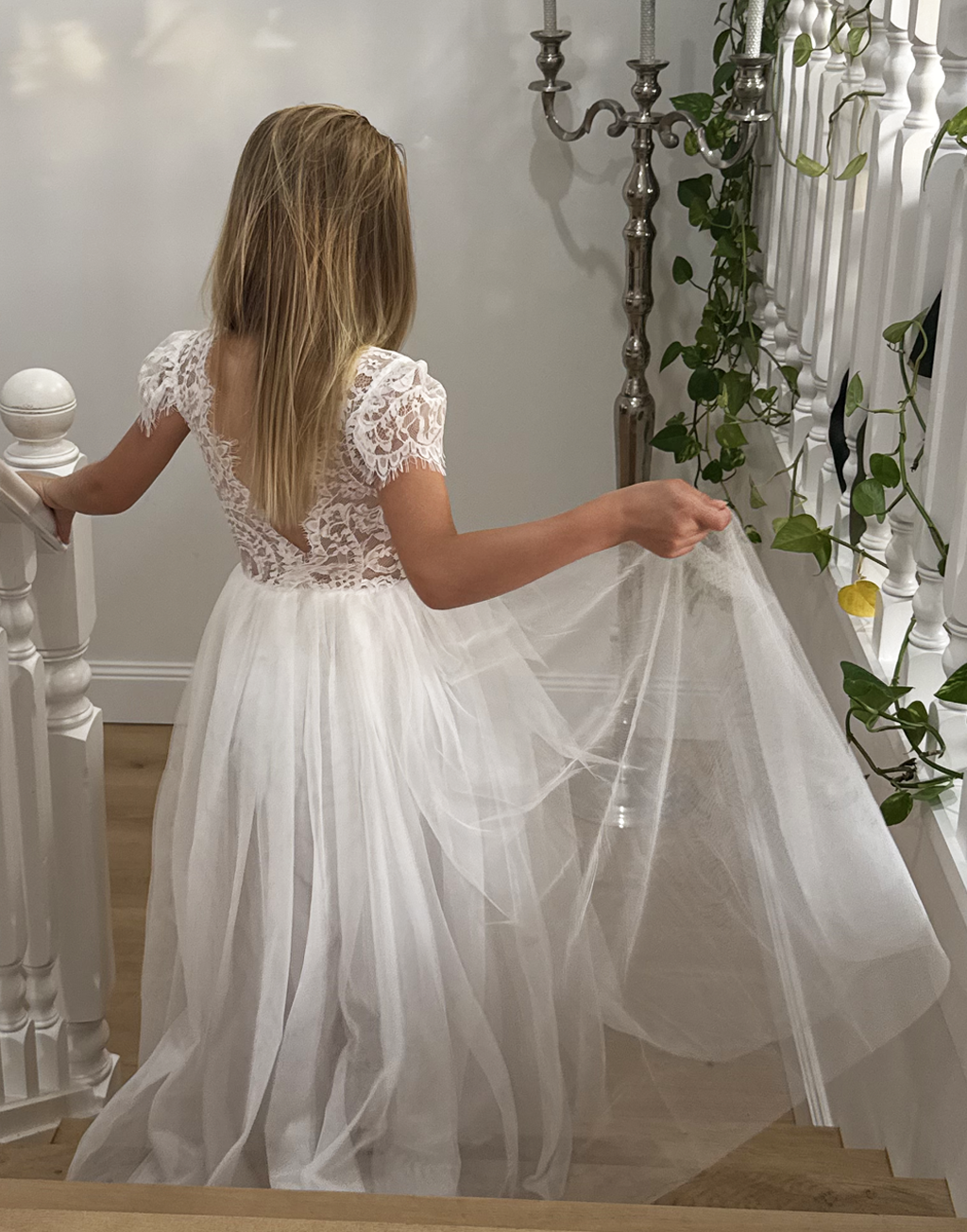 Blossom in Ivory White (Baby + Toddler)  ~ Flower Girl or Party Girl Dress