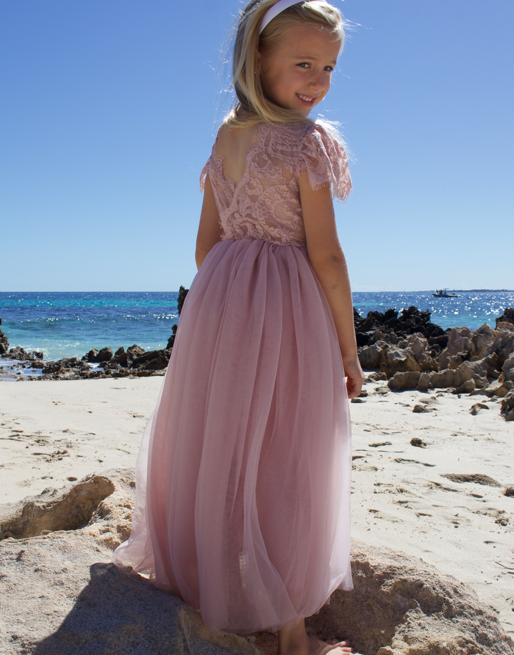 Blossom in Dusty Rose ~ Flower Girl or Party Girl Dress
